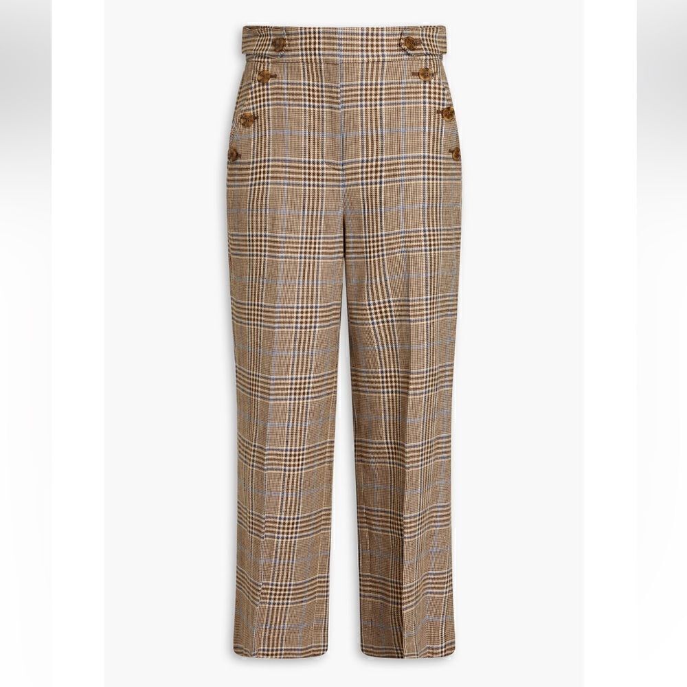 Veronica Beard Hunter button-detail cropped pants size 6 NWT $448 - Picture 2 of 10